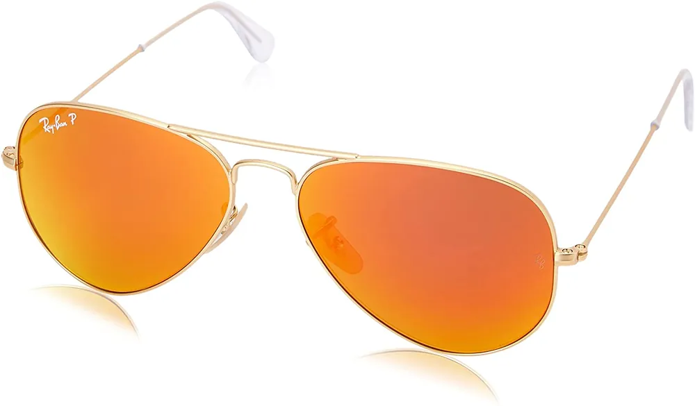 Aviator Large Metal - Rubber Havana/brown Mirror Red Polar - 58mm