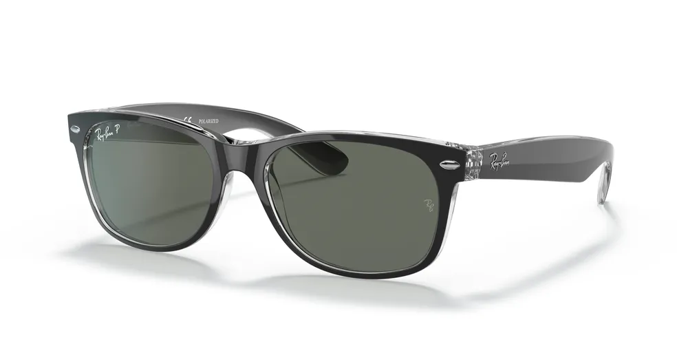 New Wayfarer - Rubber Black/green Classic G-15 Polarized - 55mm