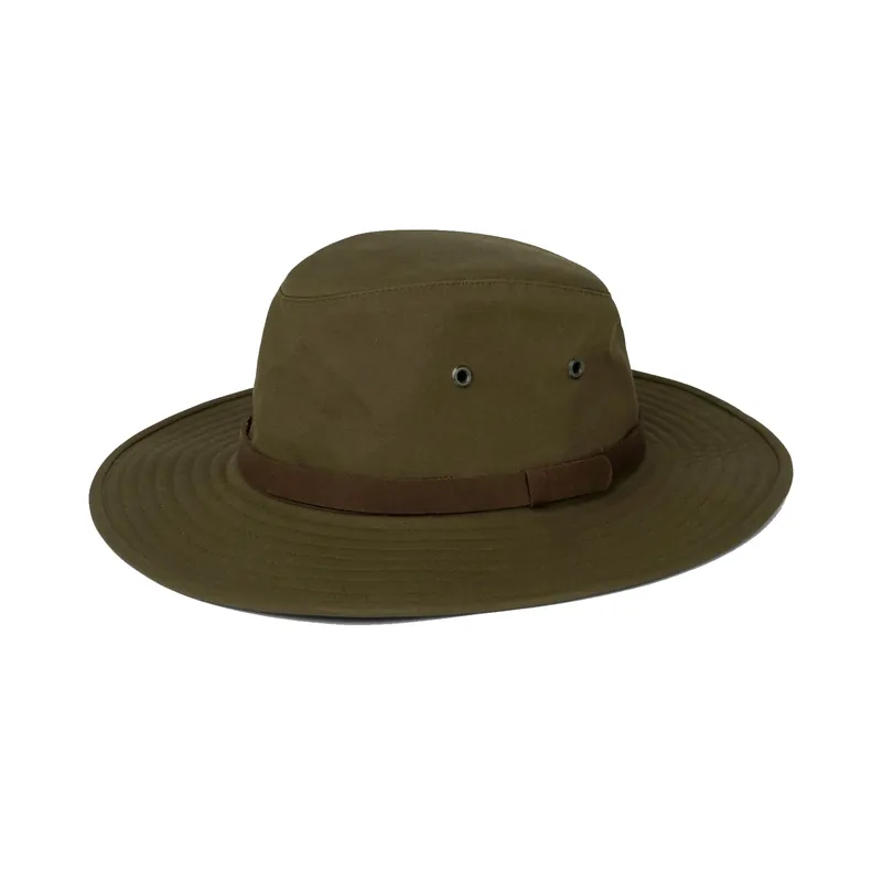 Waxed Rugged Fedora - Green - Medium