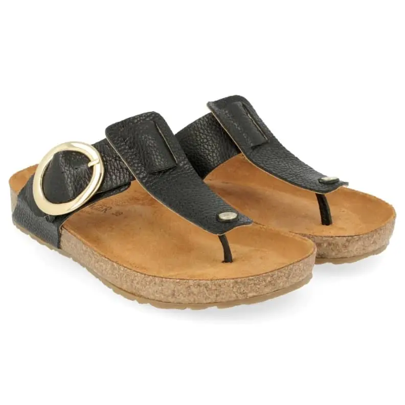 Round Buckle Corinna - Schwarz - 37