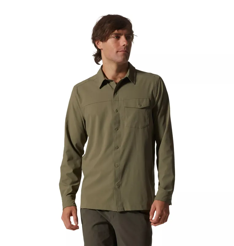 Men‘s Shade Lite Long Sleeve Shirt - Stone Green - 2XL