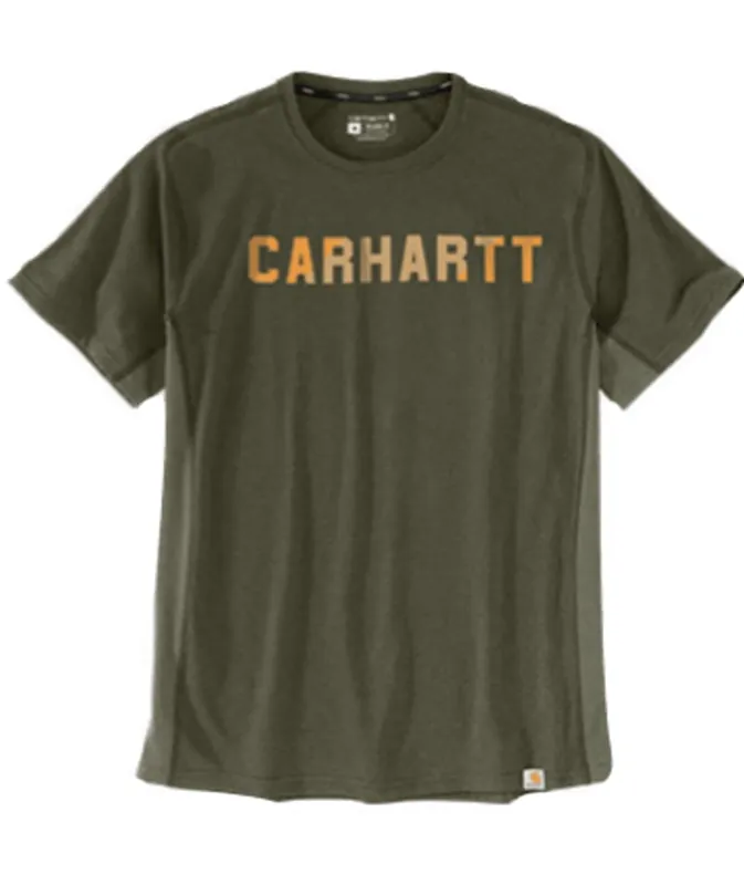 Men‘s Force Relaxed Fit Midweight Ss Graphic T-shirt - Basil Heather - S-REG