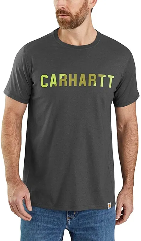 Men‘s Force Relaxed Fit Midweight Ss Graphic T-shirt - Carbon Heather - S-REG
