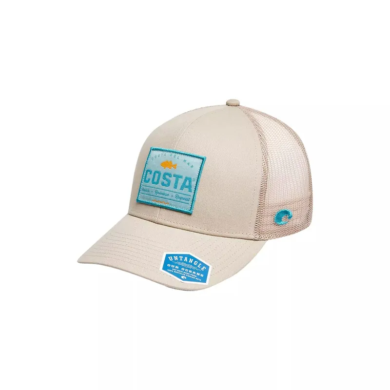 6 Panel Topwater Trucker - Tan