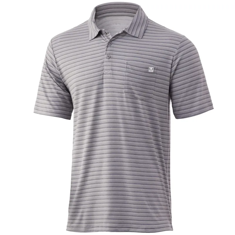Men‘s Waypoint Ombre Stripe Polo - Overcast Grey - Medium