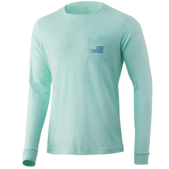 Men‘s Bars Ls Pocket Tee - Beach Glass Heather - 2XL