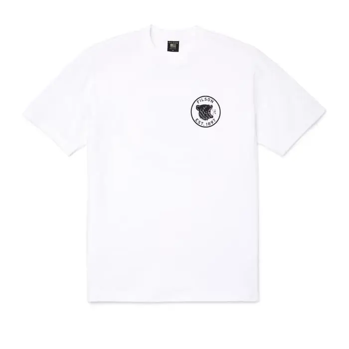 Men‘s Short Sleeve Pioneer Graphic T-shirt - Bright White Growl - 3XL