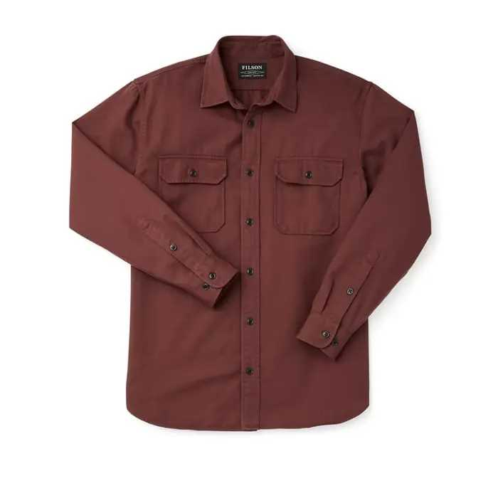 Men‘s Chino Twill Shirt - Madder Red - Small