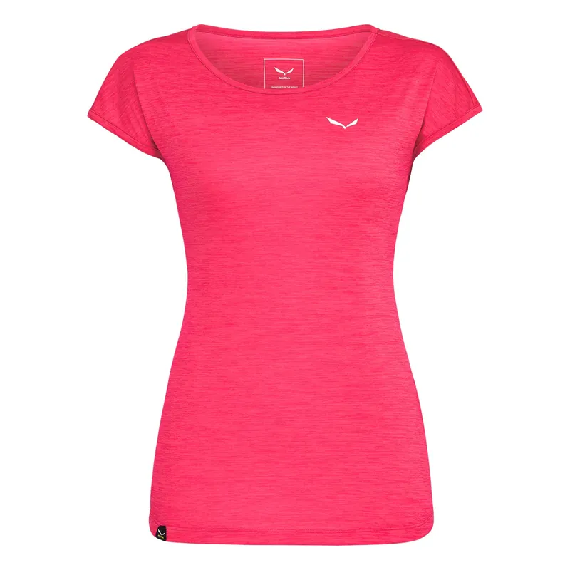 Women‘s Puez Melange Dry Ss T-shirt - Rose Red Melange - Large