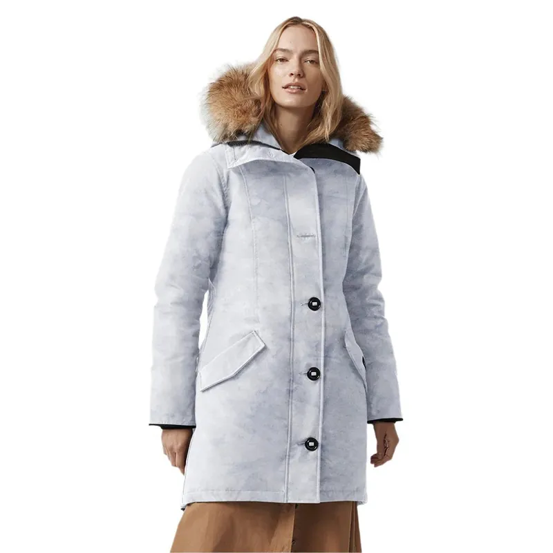 Women‘s Rossclair Parka - Print - Glacial Melt - White - Small