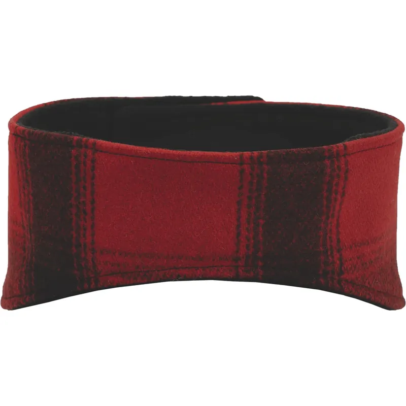 Wool Convertible Headband - Red/ Black Plaid - One Size
