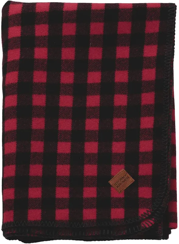 Wool Blanket - Red/ Black Buffalo - One Size