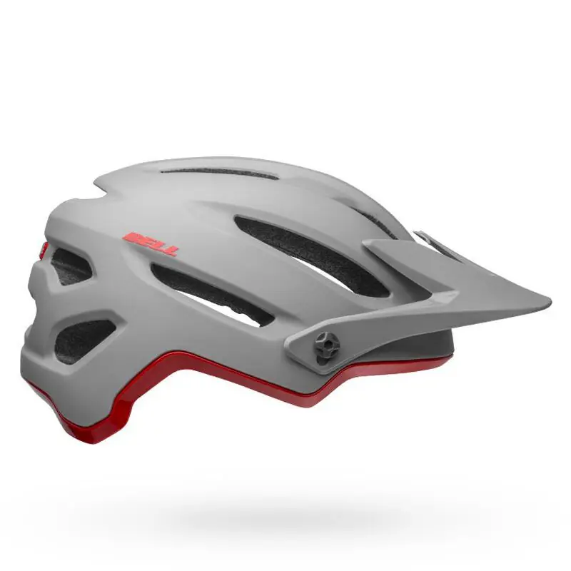 4forty Mips Helmet - Matte/ Gloss Gray/crimson - Small