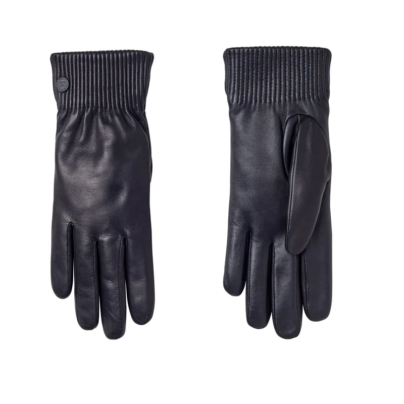 Women‘s Ladies Leather Rib Luxe Glove - Black - XS