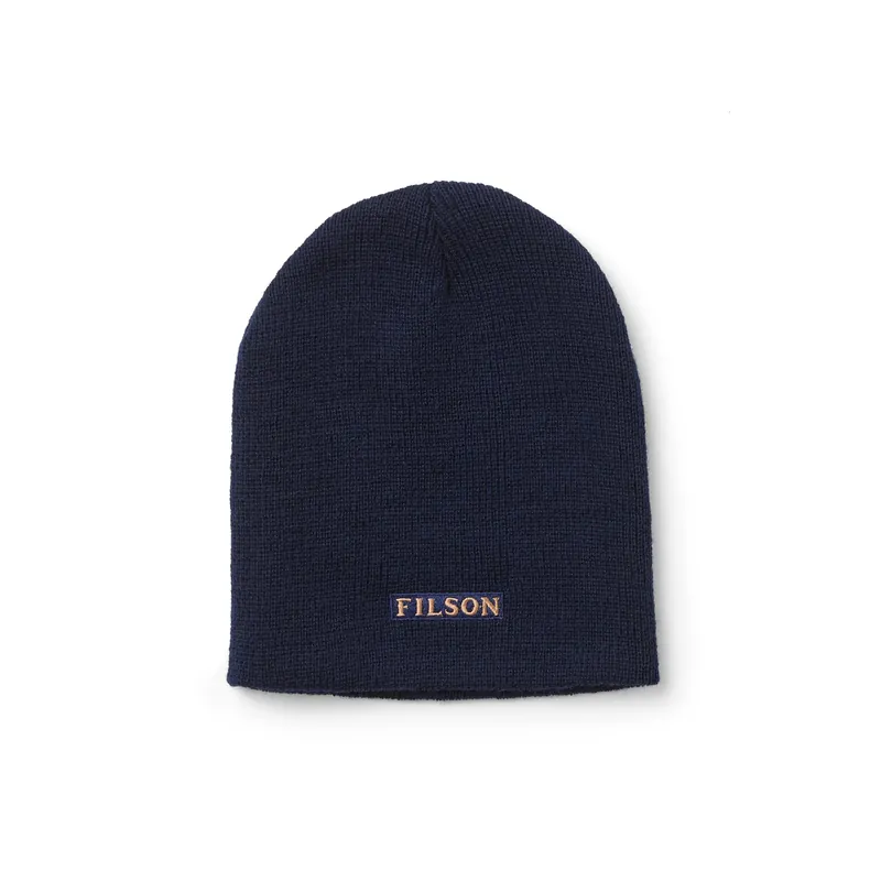 Wool Knit Beanie - Navy