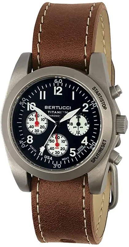A-11t Americana Field Chronograph - Black Dial- 360m Kodiak Matte Leather Band