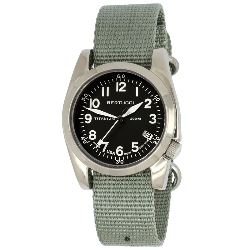 A-11t Americana Officers Edition - Onyx Black Dial- 139hp Defender Drab Nylon Band