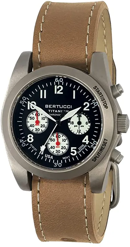 A-11t Americana Field Chronograph - Black Dial- 361m Canoe Matte Leather Band