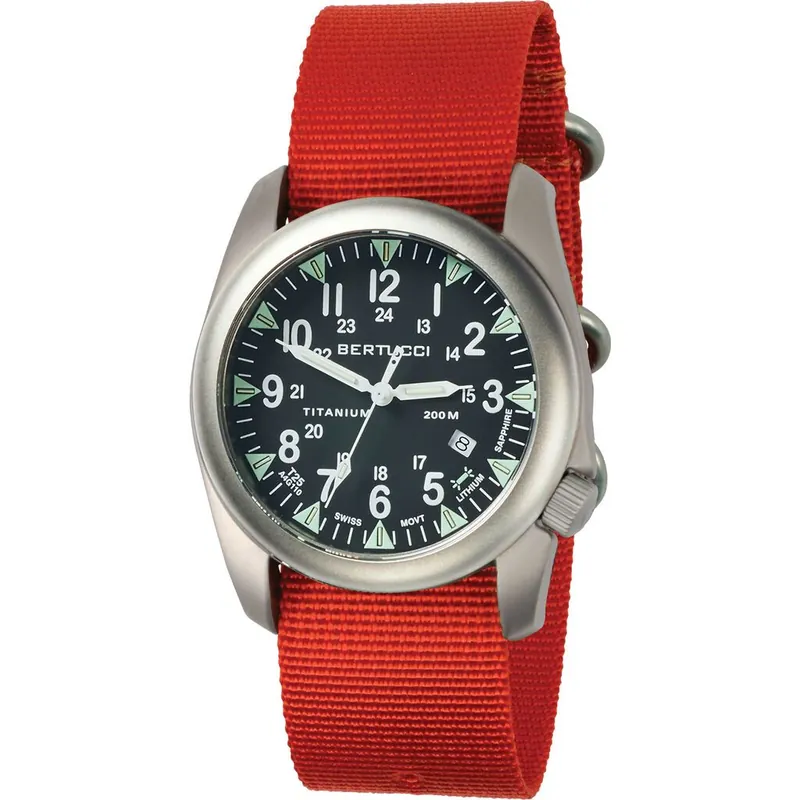 A-4t Super Yankee Illuminated - Black Dial- 112 International Orange Nylon Band