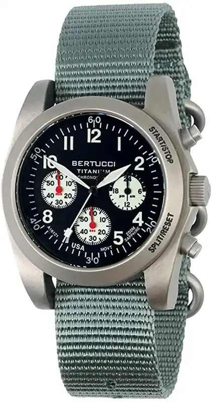 A-11t Americana Field Chronograph - Black Dial- 354 Vintage Drab Nylon Band