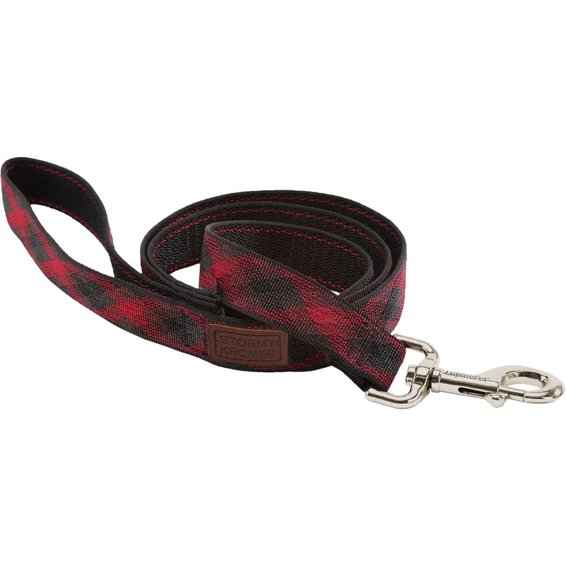 Nylon Leash - Red/black Plaid - 6
