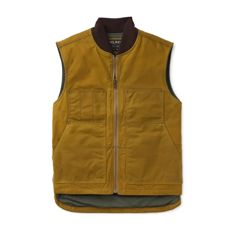 Men‘s Tin Cloth Insulated Work Vest - Dark Tan - XS