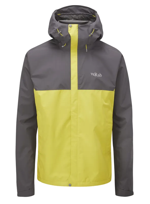 Rab Men‘s Downpour Eco Jacket - Graphene/Zest - XS