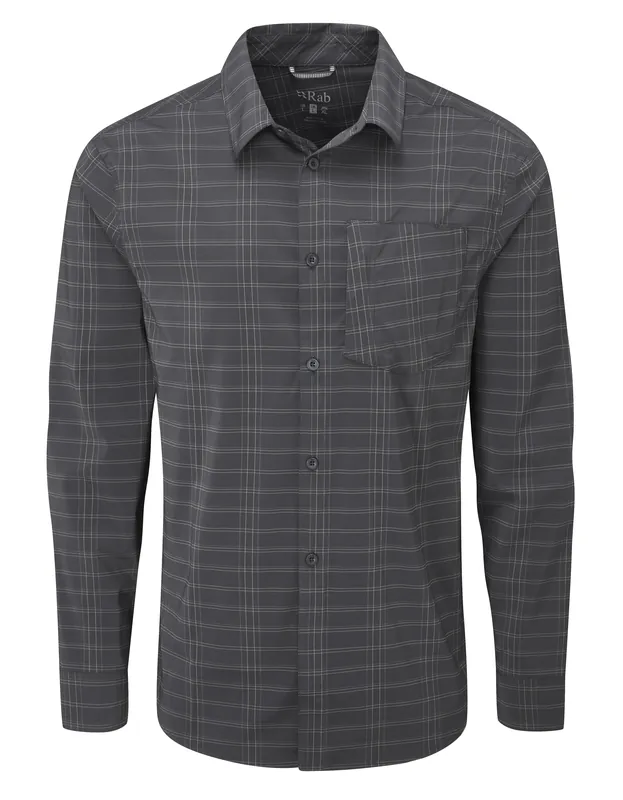 Rab Men‘s Mello Long Sleeve Shirt - Ebony - Medium