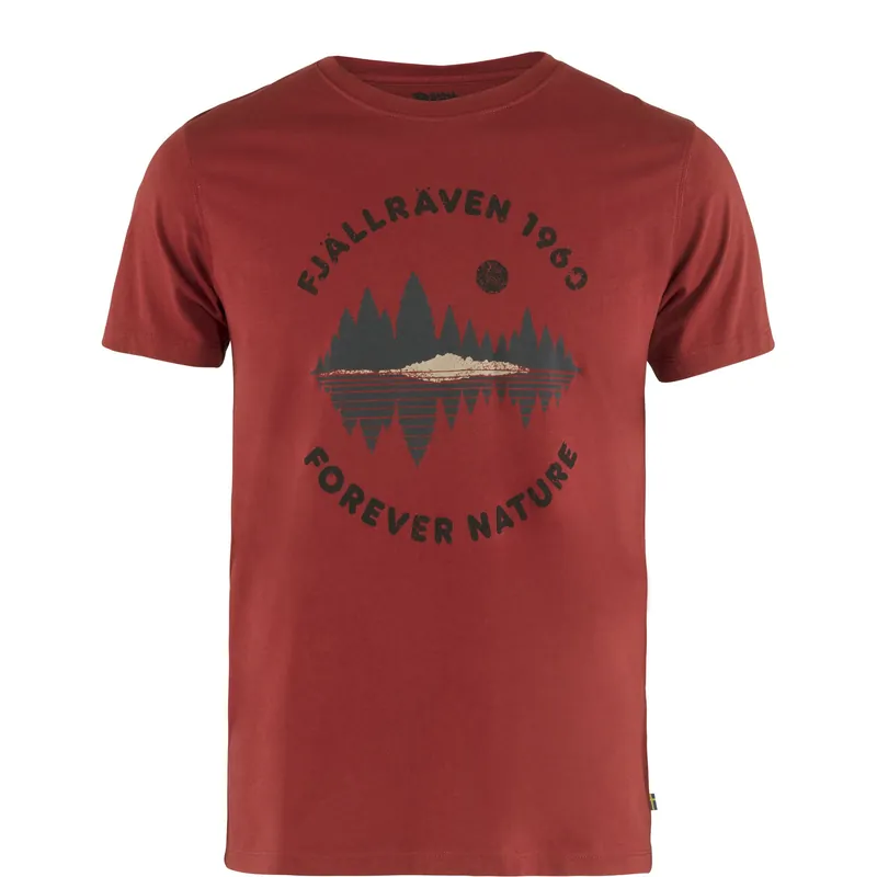 Men‘s Forest Mirror T-shirt - Deep Red - Small