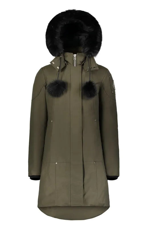 Women‘s Stirling Parka - Army/black Fox Fur - Small