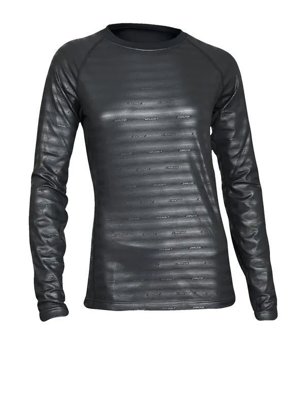 Women‘s Heatwave Reversible Long Sleeve Crew Top - Carbon - Small