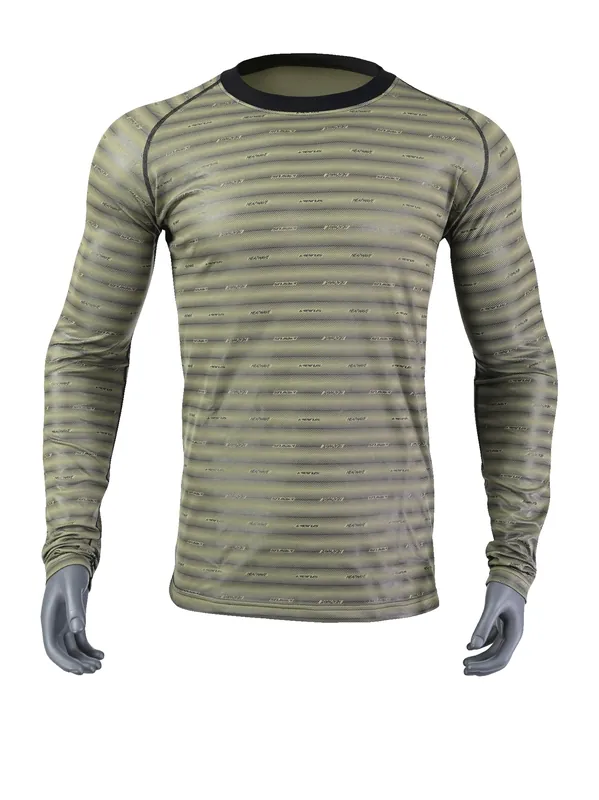 Men‘s Heatwave Reversible Long Sleeve Crew Top - Coyote - Medium