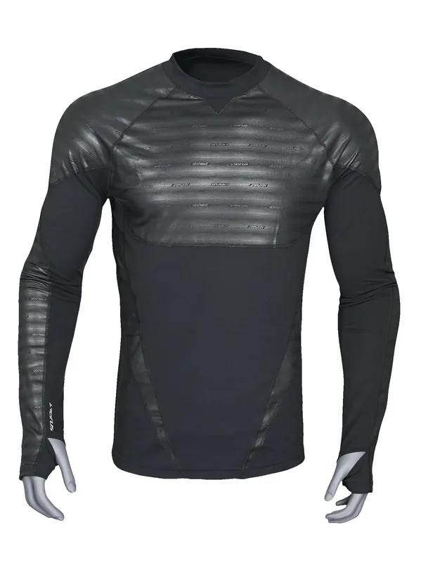 Men‘s Heatwave Mapped Long Sleeve Crew Top - Carbon - Medium