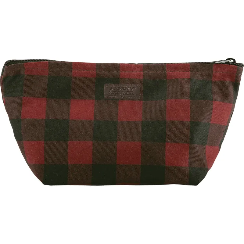 Wax Pouch - Red/black Buffalo Plaid - Small