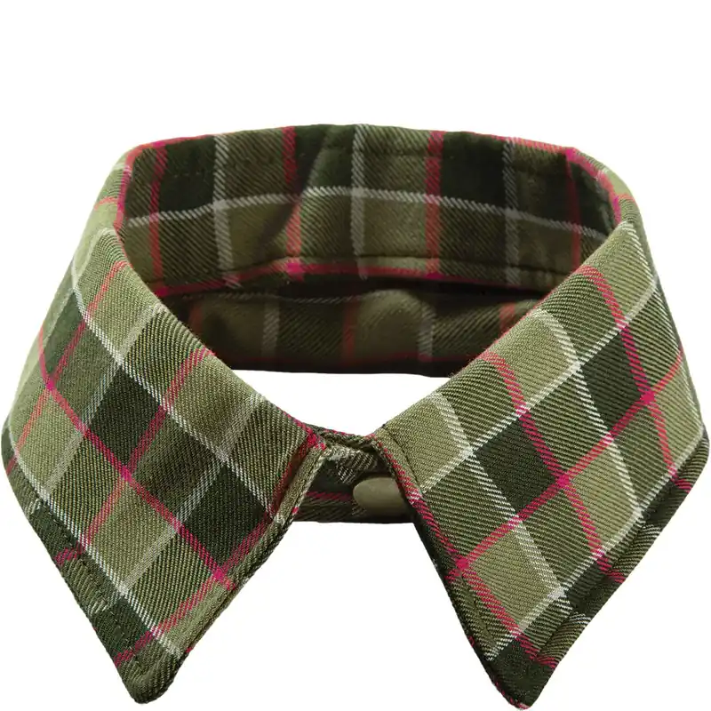 Fur Friend Shirt Collar - Juniper Plaid - Medium