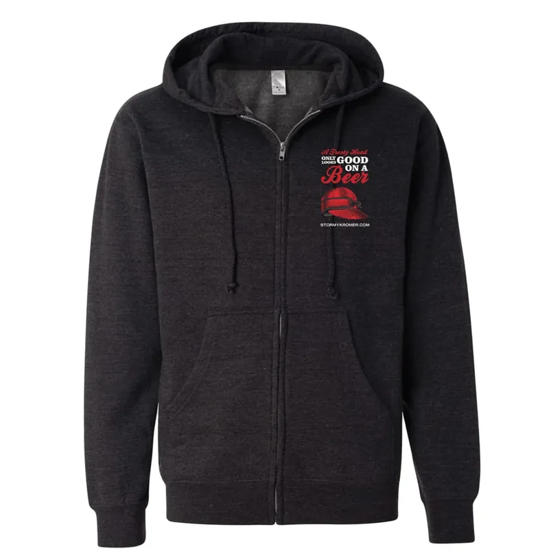 Frosty Head Zip Up Hoodie - Charcoal Heather - Small
