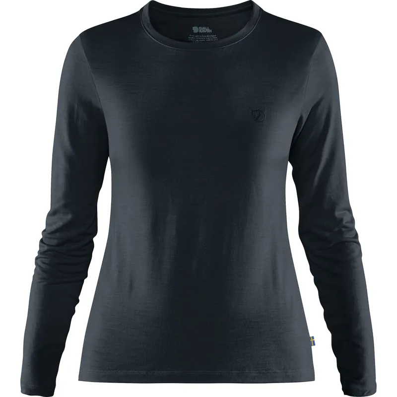 Women‘s Abisko Wool Long Sleeve - Dark Navy - Small