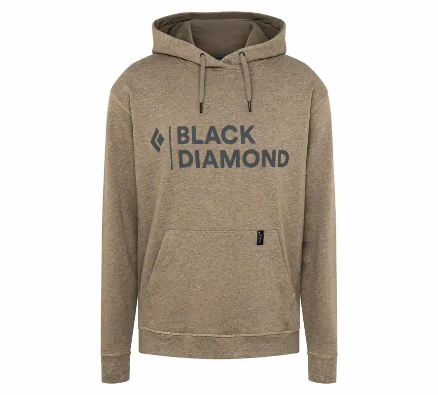 Men‘s Stacked Logo Hoody - Walnut Heather - Extra Small