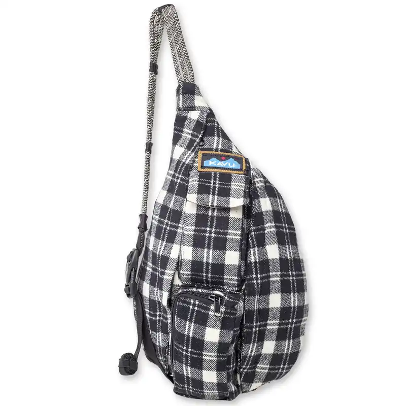 Mini Plaid Rope Bag - Oatmeal