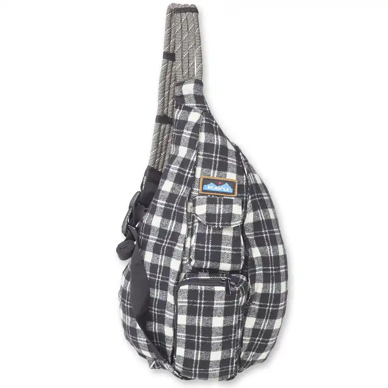 Plaid Rope Bag - Oatmeal