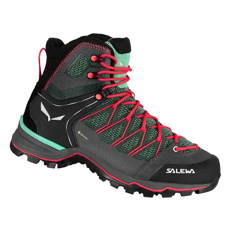 Women‘s Mountain Trainer Lite Mid Gtx - Feld Green/fluo Coral - 7