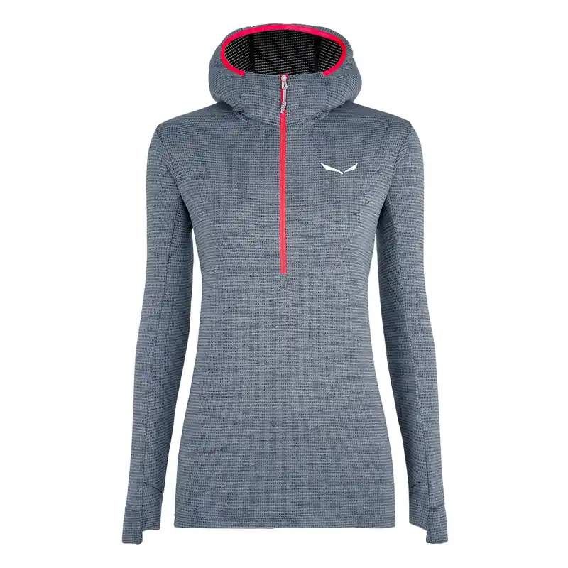 Women‘s Puez Wo Active Pl Half Zip Hoody - Blue Fog/blackout - XS