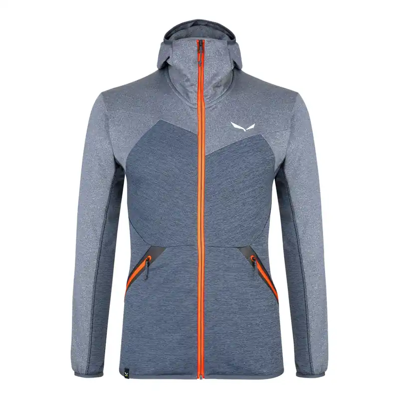 Men‘s Puez Melange Pl Full Zip Hoody - Premium Navy Melange - Small