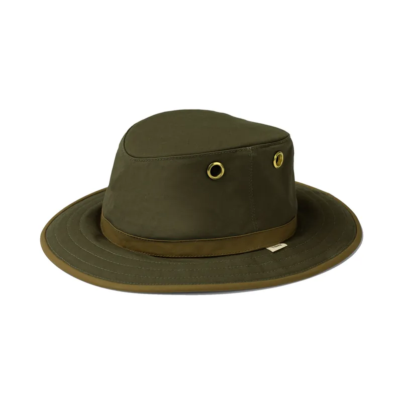 Twc7 Outback Waxed Cotton Hat - Green/british Tan - 7 7/8