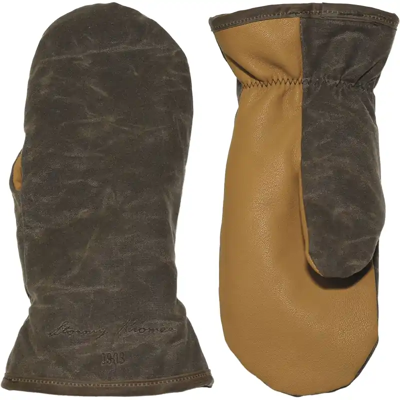 Waxed Cotton Tough Mitts - Dark Oak - SM