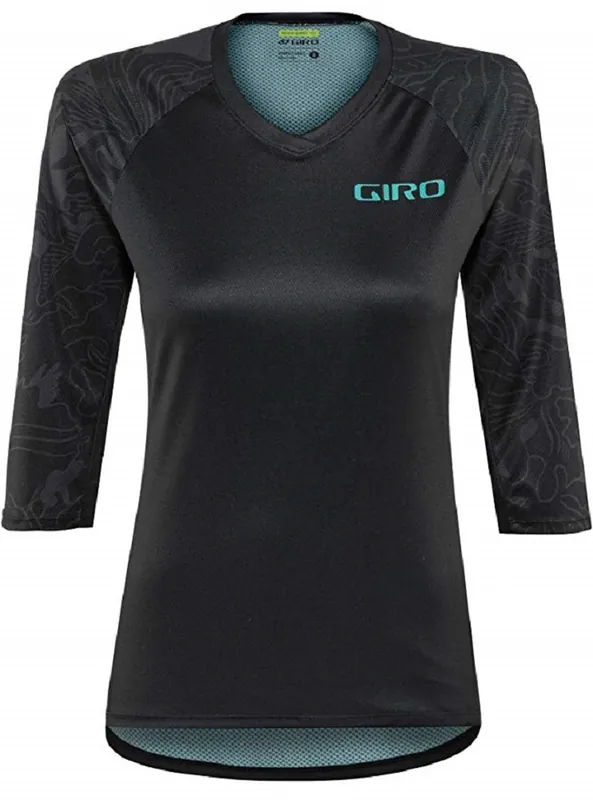 Women‘s Roust 3/4 Jersey - Black Floral - XS