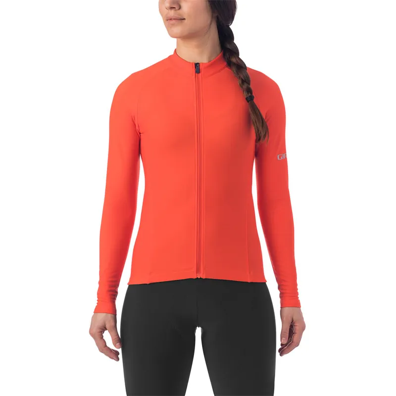 Women‘s Chrono Ls Thermal Jersey - Vermillion - Medium