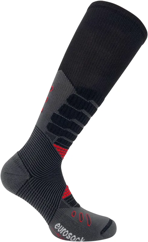Eurosock Ski Compression Socks - Black-red - Large
