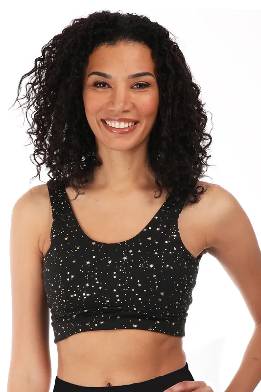 Women‘s Classic Crop Bra - Starry Night Black - Medium