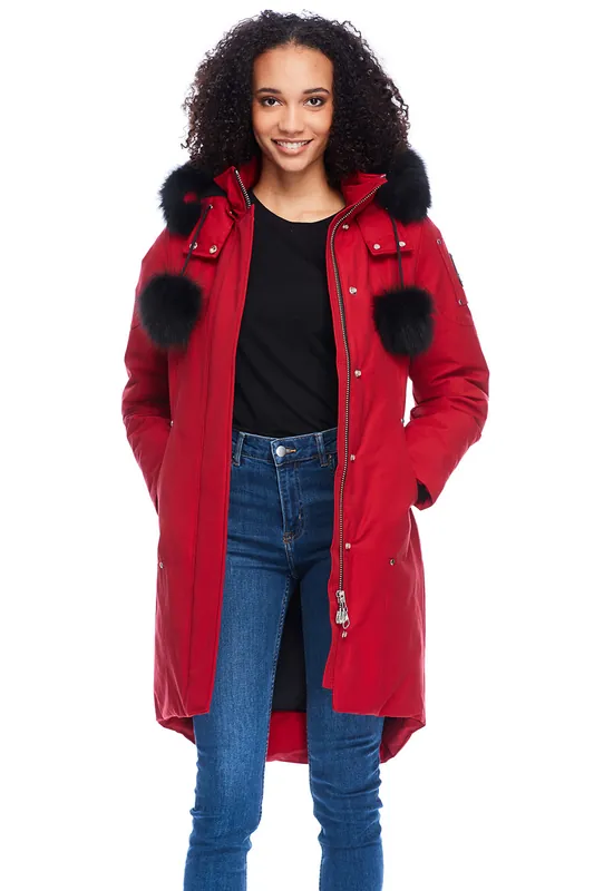 Women‘s Stirling Parka - Deep Red W/ Black Fur - Medium